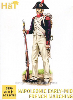 Солдатики из пластика Napoleonic Early-Mid French Marching (1:72) Hat