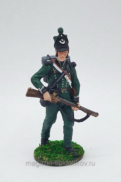 Рядовой 95-го стрелкового полка. Великобритания 1810-15 гг, 54 мм, Soldanir (QF0456) (QF0456)