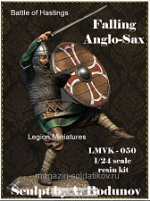 Сборная миниатюра из смолы Battle of Hastings: Falling Anglo-Sax, 75 мм, Legion Miniatures - фото