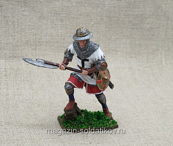 Западно-европейский пехотинец, XIV в., 54 мм (QF0389) (QF0389)