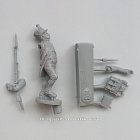 Сборная миниатюра из смолы Фузилёрной в кивере, раненый, Франция, 28 мм, Аванпост