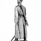 Миниатюра из олова 850 РТ Казак (Белая гвардия), 54 мм, Ратник
