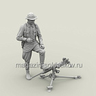 Сборная фигура из смолы SM 3128 Лейтенант с трофейным японским пулемётом (тип 92), 1:35, SOGA miniatures (SM-3128) (SM-3128)