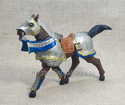 Рыцарский конь в синих доспехах Papo 2006 (053-394) (053-394)
