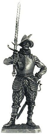 Миниатюра из металла 107. Европейский солдат, XVI в. EK Castings