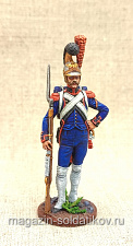 Миниатюра из олова Гвардейский сапер. Франция, 1809-15 год, Студия Большой полк - фото