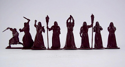 Солдатики из пластика Тайный Орден Мертвого Пламени (8 шт, коричневый цвет), Воины и битвы