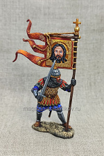 Миниатюра из олова Русский знаменосец, Куликовская битва, 54 мм - фото