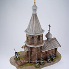 Масштабная модель в сборе и окраске Деревянная церковь, 1:56, Средневековый город