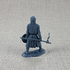 Солдатики из мягкого резиноподобного пластика Воин - крестоносец (Runecraft) серый 1:32, Солдатики Публия