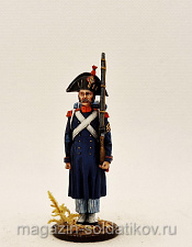 Миниатюра из олова Гренадер Императорской Гвардии в походной форме. Франция 1807 г, Студия Большой полк - фото