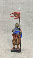 Миниатюра из олова Викинг со знаменем, 54 мм, Большой полк - фото
