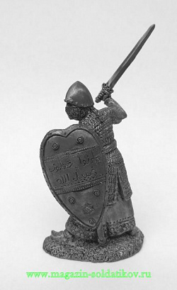 Миниатюра из металла Сарацин с прямым мечом, 54 мм, Солдатики Публия