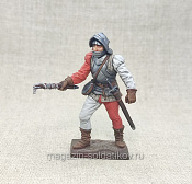 Миниатюра из олова Европейский артиллерист в шлеме салад, 54 мм, Студия Большой полк - фото