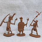 Солдатики из мягкого резиноподобного пластика Набор №30 «Черепаха" - серии "Донгшон / Ванланг» (6 фигур, коричневый) 1/32 ЧЕЛОВЕЧЕК