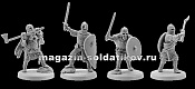Сборная миниатюра из смолы Варлорды (военачальники) 4 фигуры, 28 мм, V&V miniatures - фото
