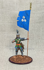 Миниатюра из олова Восточный воин со знаменем, 54 мм, Студия Большой полк - фото