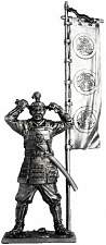 Миниатюра из металла 226. Асигару с флагом, 1600 г. EK Castings - фото