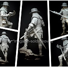 Сборная миниатюра из смолы Пехотинец, XIV век, 75 мм, TRILOKA MINIATURES (TLK-75-007) (TLK-75-007)
