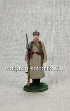 Боец РККА в шинели, 1939-43 гг., 54 мм - фото