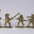 Солдатики из металла Пешие ландскнехты - мастера меча, XV век (бронза) 40 мм, Три богатыря