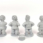 Фигурки из смолы Американские танкисты, набор из 4 фигурок, 50 мм, Баталия миниатюра