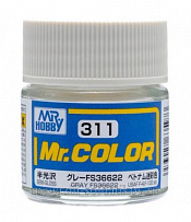 Краска художественная 10 мл. серая FS36622, полуглянцевая, Mr. Hobby - фото