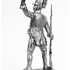 Миниатюра из олова РТ унтер офицер мушкетерского полка герцогства Баден. 1806-08 гг. 54 мм, Ратник