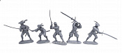 Солдатики из пластика Ландскнехты «Большие мечи» (темно-серый цвет), 1:32 Хобби Бункер - фото