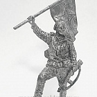 Миниатюра из олова Краснофлотец морской пехоты с флагом (гюйсом), 1943-45гг., 54мм. EK Castings (WW2-81) (WW2-81)