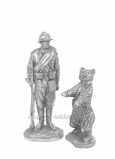 75-21 Унтер-офицер 5-го особого пех.плк + медведь, 1917 г. 75 мм EK Castings