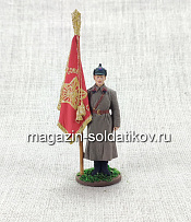 Старший сержант РККА со знаменем, 1941 г. СССР, 54 мм - фото