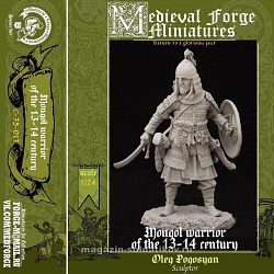 Сборная миниатюра из смолы Mongol warrior of the XIII-XIV, 75 mm (1:24) Medieval Forge Miniatures