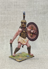 Миниатюра из олова Греческий гоплит, 54 мм, Студия Большой полк - фото