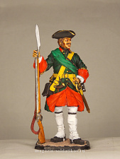 Миниатюра в росписи Капрал армейской пехоты, 1708-20 гг. Россия, Сибирский партизан. - фото