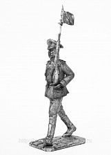 Миниатюра из олова РТ Парад.Преображенец (голова прямо), 54 мм, Ратник - фото