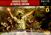 Солдатики из пластика Japanese Troops in Tropical Uniform (1/72) Strelets - фото
