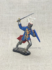 Миниатюра из олова Фламандский рыцарь Роберт де Маминес. Около 1430 г., 54 мм, Студия Большой полк - фото