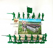 54-008 Русская пехота в бою (зеленый), 1812, Студия Большой полк