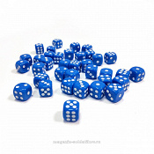1139 Набор из 36 кубиков D6 (синий) Звезда