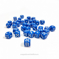 Набор из 36 кубиков D6 (синий) Звезда