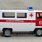 Масштабная модель в сборе и окраске УАЗ-452 «Скорая помощь» 18 см Технопарк (Q540-0353) (Q540-0353 )