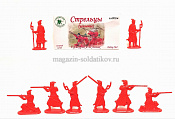 Солдатики из пластика Стрельцы, усиление №2 (8 шт, красный) 1:32, Уфимский солдатик - фото