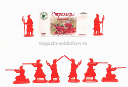 Солдатики из пластика Стрельцы, усиление №2 (8 шт, красный) 1:32, Уфимский солдатик (пл002м-КР) (пл002м-КР)