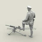 Сборная фигура из смолы SM 3128 Лейтенант с трофейным японским пулемётом (тип 92), 1:35, SOGA miniatures (SM-3128) (SM-3128)