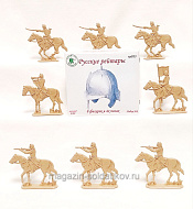 Солдатик из пластика Русские рейтары №2 (8 фигурок, бежевый) 1:32, Уфимский солдатик - фото