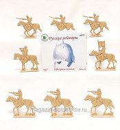 Солдатик из пластика Русские рейтары №2 (8 фигурок, бежевый) 1:32, Уфимский солдатик - фото