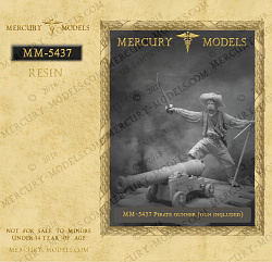 Сборная фигура из смолы Pirate gunner (gun included), 54 mm. Mercury Models