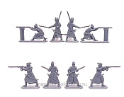 Солдатики из пластика Армия Ивана Грозного №3 (8 шт., серый) 1:32, Уфимский солдатик - фото