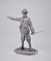 Миниатюра из олова 110 РТ Итальянский офицер горных стрелков, 1914г. 54 мм, Ратник - фото